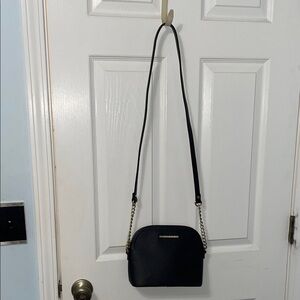 Steve Madden Black Crossbody Bag with Gold Accents